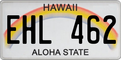 HI license plate EHL462