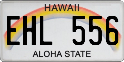HI license plate EHL556