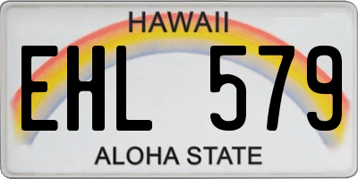 HI license plate EHL579