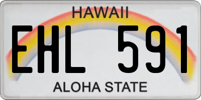 HI license plate EHL591