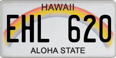 HI license plate EHL620