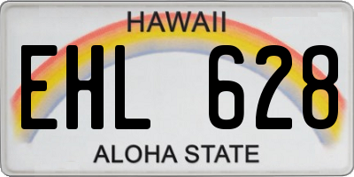 HI license plate EHL628