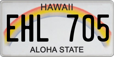 HI license plate EHL705