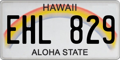 HI license plate EHL829