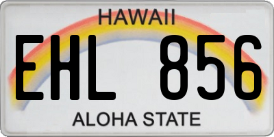 HI license plate EHL856
