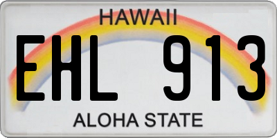 HI license plate EHL913