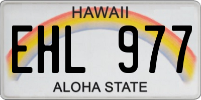 HI license plate EHL977