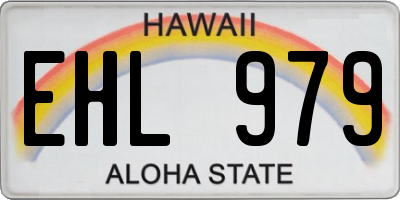 HI license plate EHL979