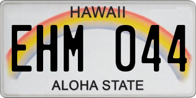 HI license plate EHM044