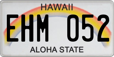 HI license plate EHM052