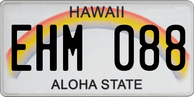 HI license plate EHM088