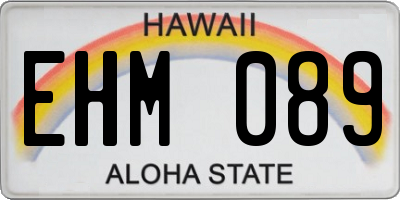 HI license plate EHM089