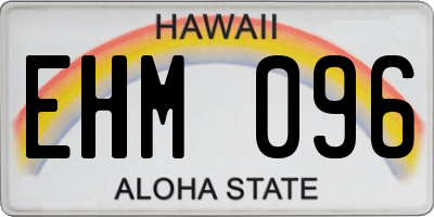 HI license plate EHM096