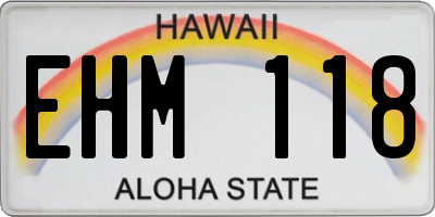 HI license plate EHM118
