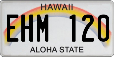 HI license plate EHM120