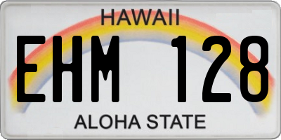 HI license plate EHM128