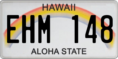 HI license plate EHM148