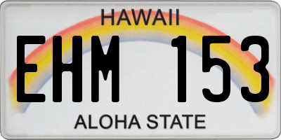 HI license plate EHM153
