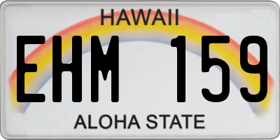 HI license plate EHM159