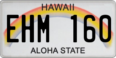 HI license plate EHM160
