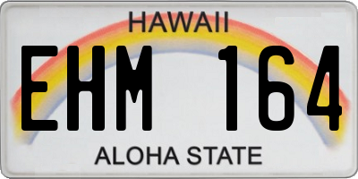 HI license plate EHM164