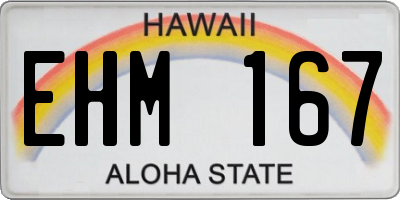 HI license plate EHM167