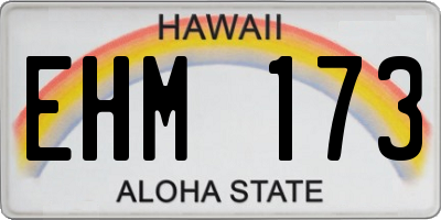 HI license plate EHM173