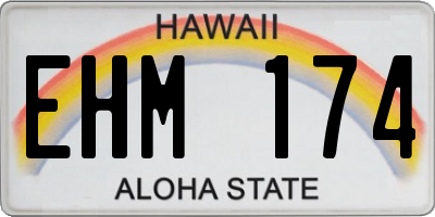 HI license plate EHM174