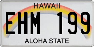HI license plate EHM199