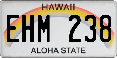 HI license plate EHM238