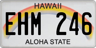 HI license plate EHM246
