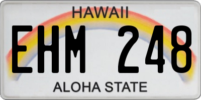 HI license plate EHM248