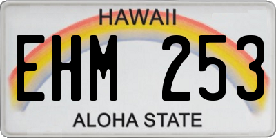 HI license plate EHM253