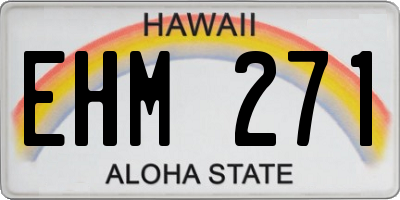 HI license plate EHM271