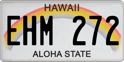 HI license plate EHM272