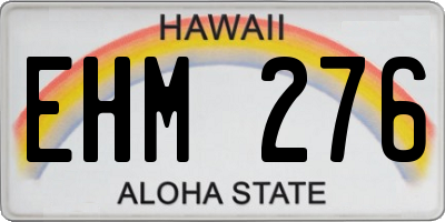 HI license plate EHM276