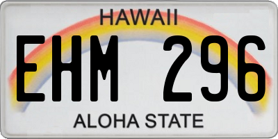 HI license plate EHM296