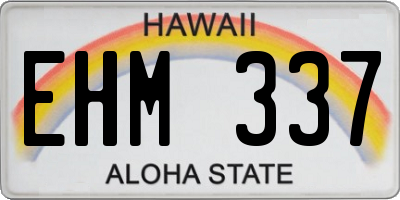 HI license plate EHM337