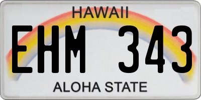 HI license plate EHM343