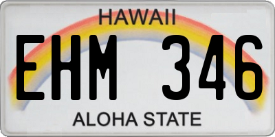 HI license plate EHM346