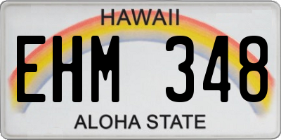HI license plate EHM348