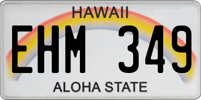 HI license plate EHM349