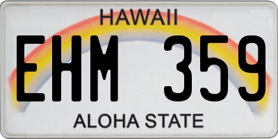 HI license plate EHM359