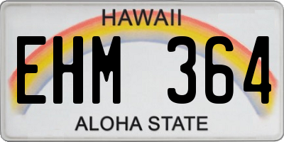 HI license plate EHM364
