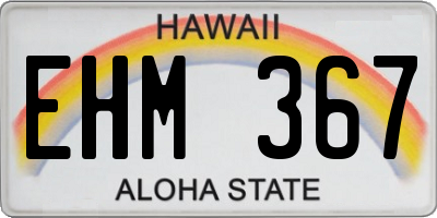 HI license plate EHM367