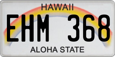 HI license plate EHM368