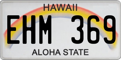 HI license plate EHM369