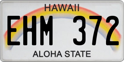 HI license plate EHM372