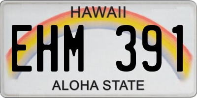 HI license plate EHM391