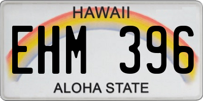 HI license plate EHM396